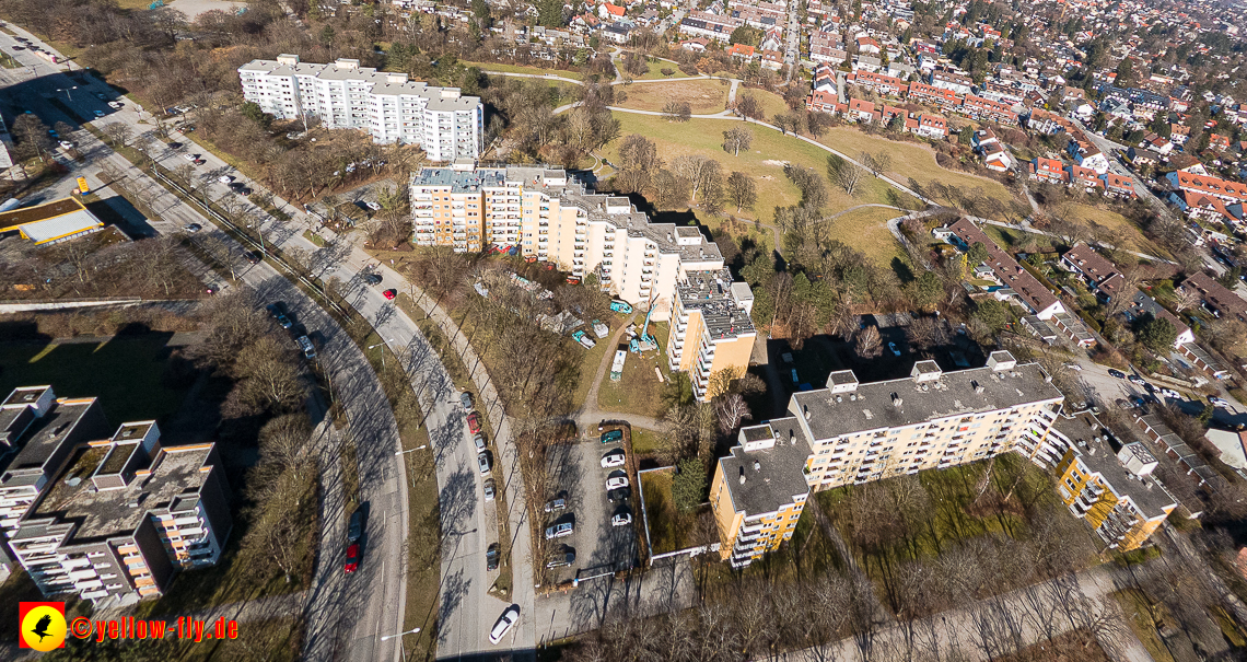 15.02.2023 - Marx-Zentrum und Karl-Marx-Ring mit Umgebung in Neuperlach